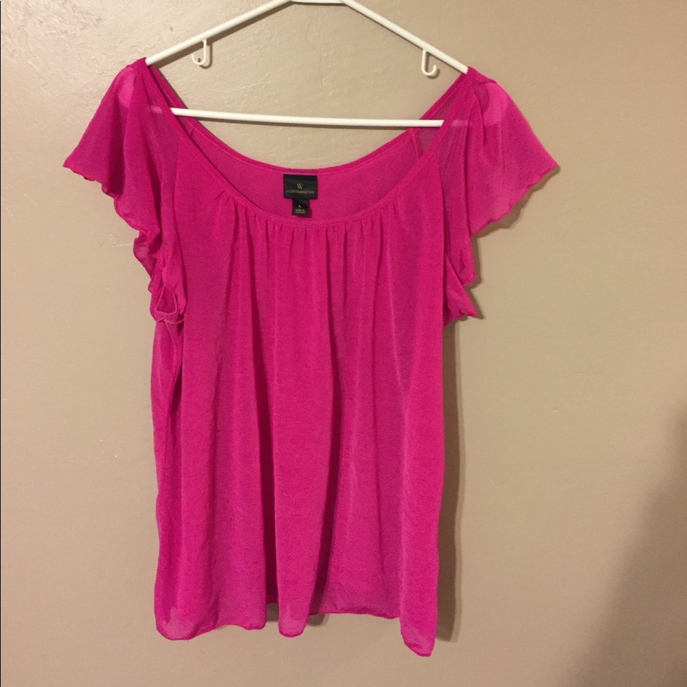 Pink dress top by Worthington size L